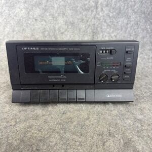 Optimus SCT-86 Stereo Cassette Tape Deck Black Dolby NR 14-654 Radio Shack